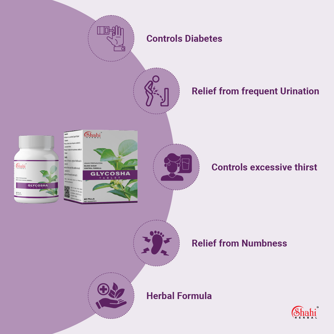 Shahi Herbal - Herbal Products - Glycosha Tablet - key benefits