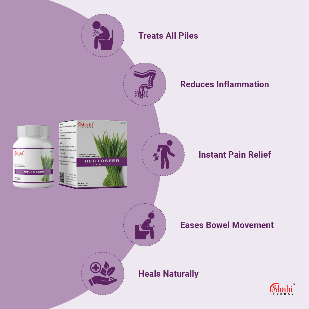 Shahi Herbal - Herbal Products - Rectoseer Tablet - key benefits