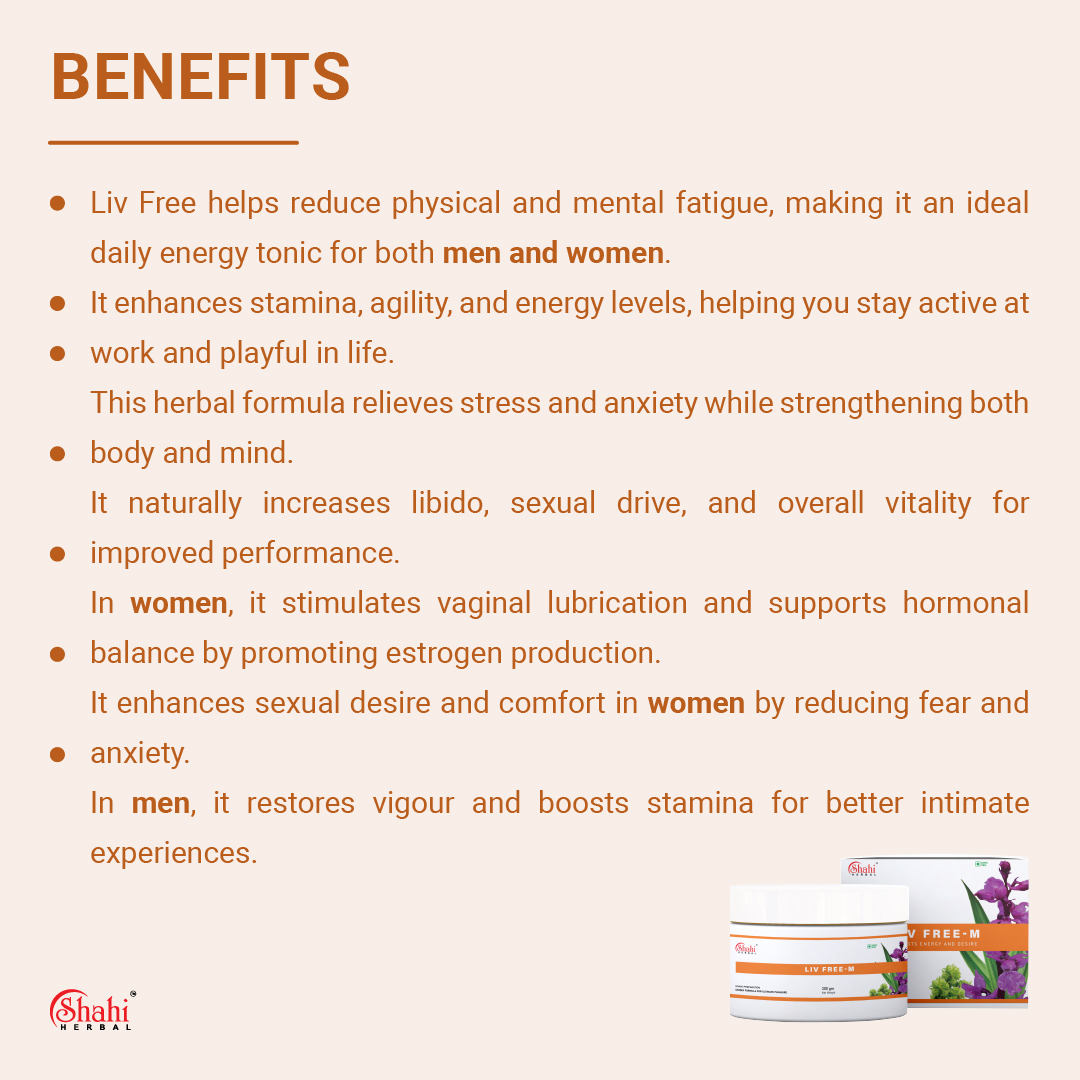 Shahi Herbal - Herbal Products - Liv Free M - benefits