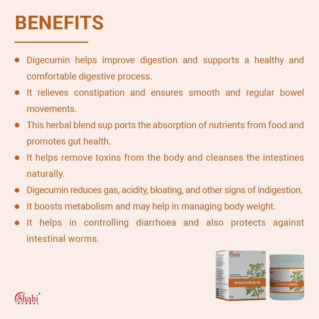 Shahi Herbal - Herbal Products - Digecumin M - benefits