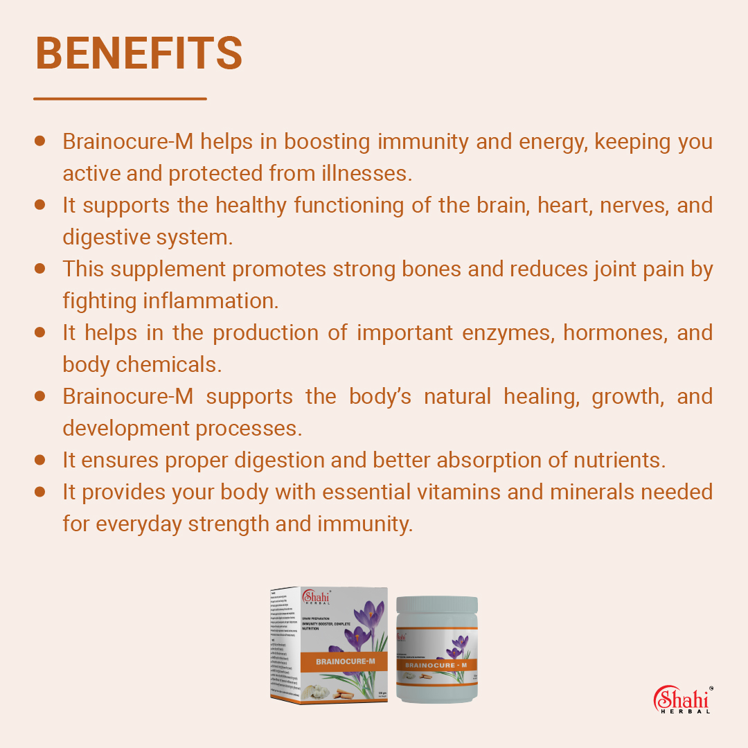 Shahi Herbal - Herbal Products - Brainocure M - benefits