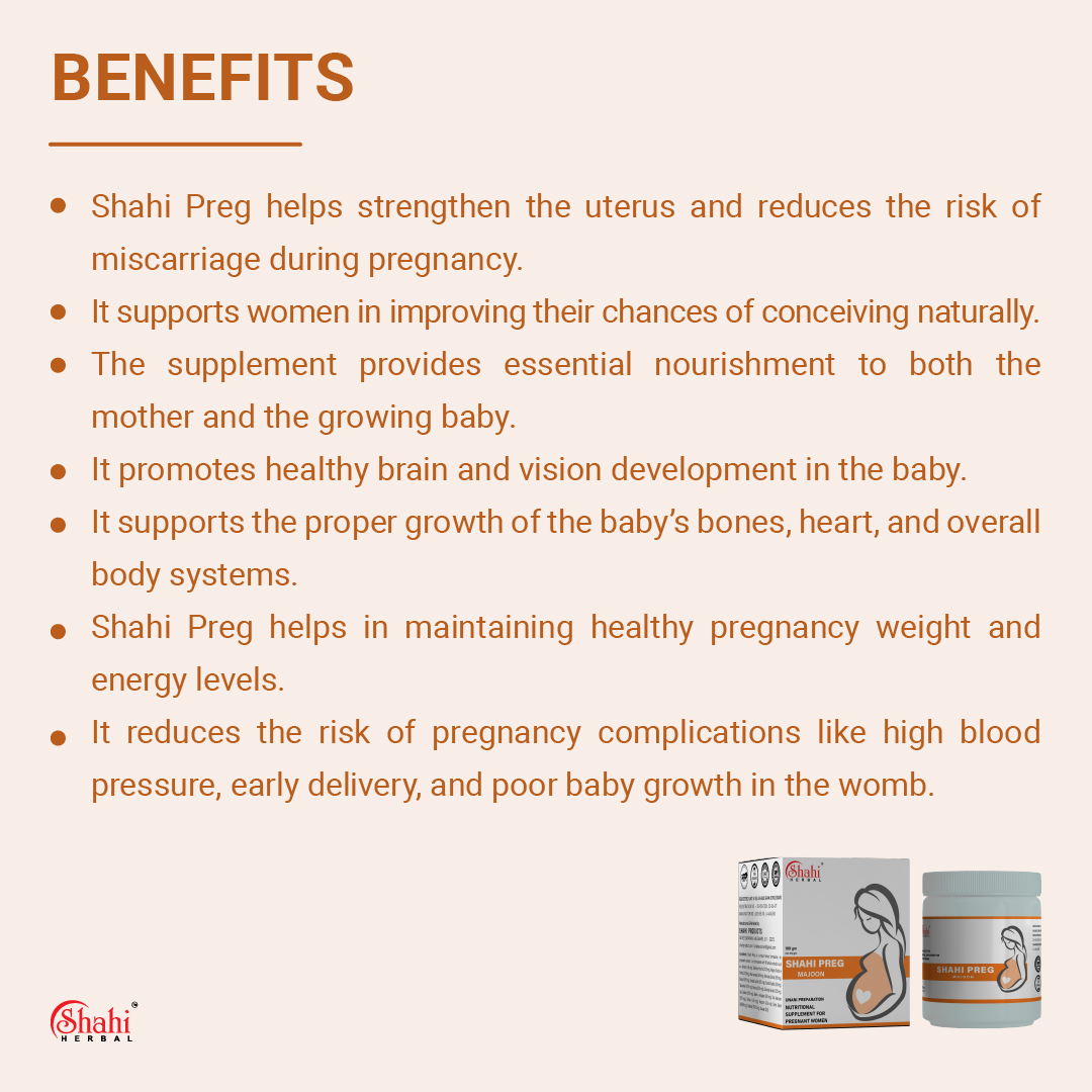 Shahi Herbal - Herbal Products - Shahi Preg Majoon - benefits