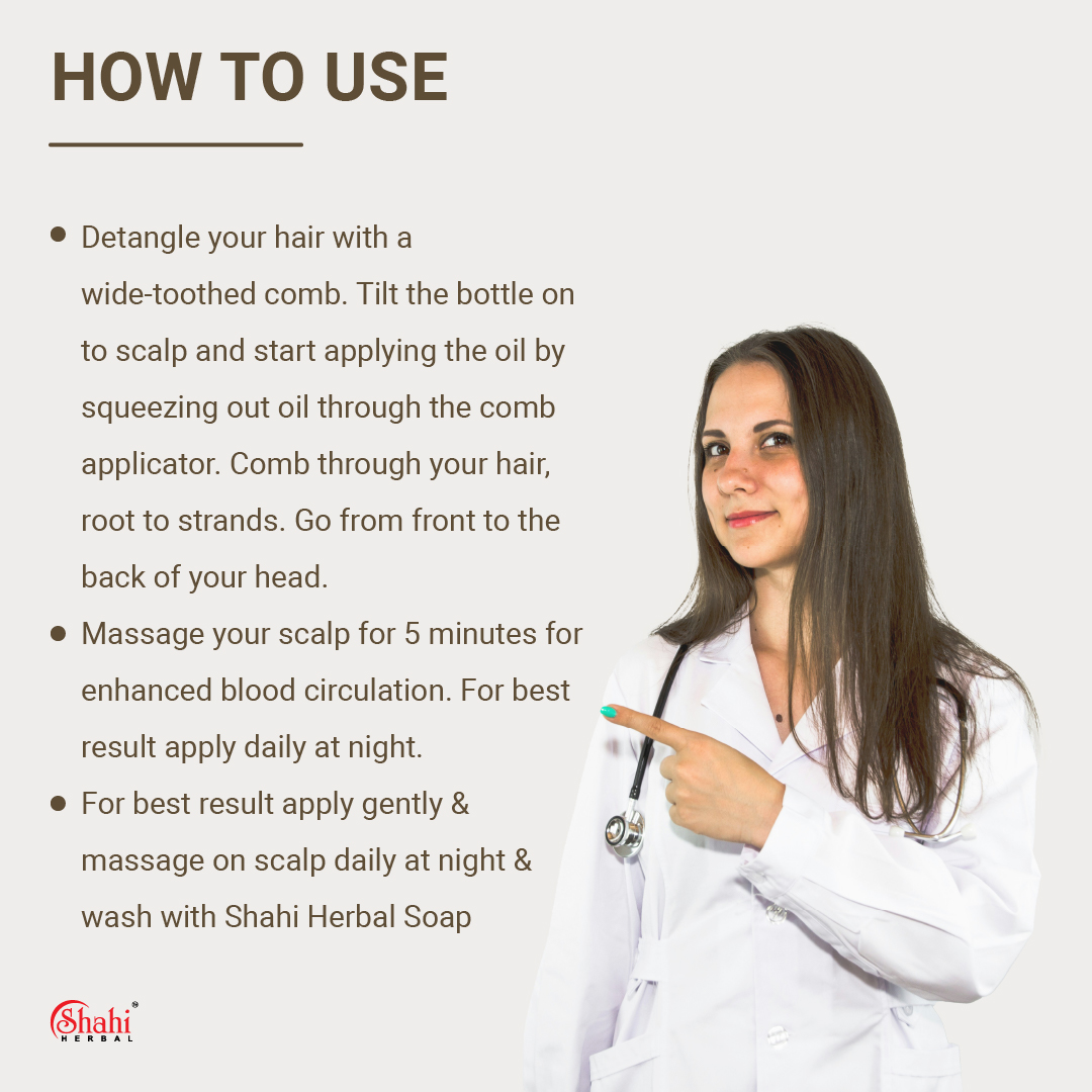 Shahi Herbal - Herbal Products - Hair Oil - how to consume
