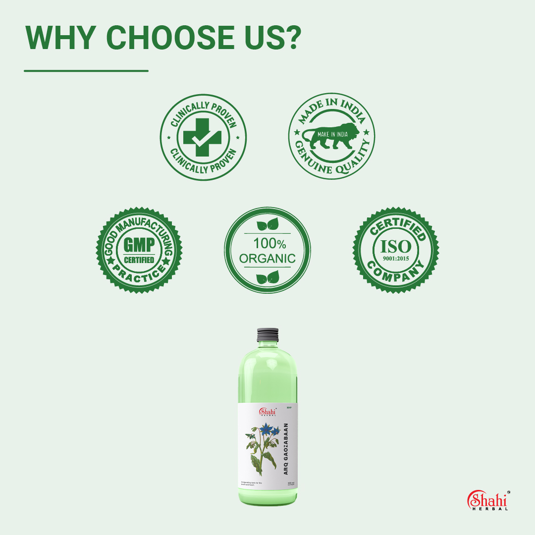 Shahi Herbal - Arq Gaozabaan - why choose us